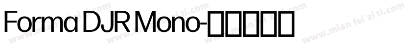 Forma DJR Mono字体转换